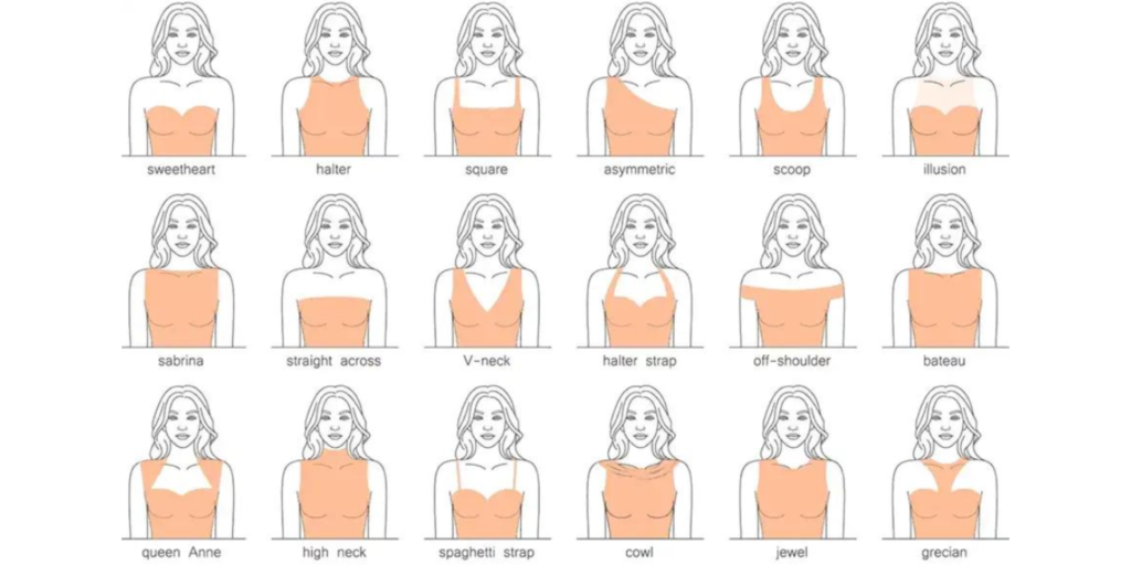 Best Necklines for Different Shoulder Widths