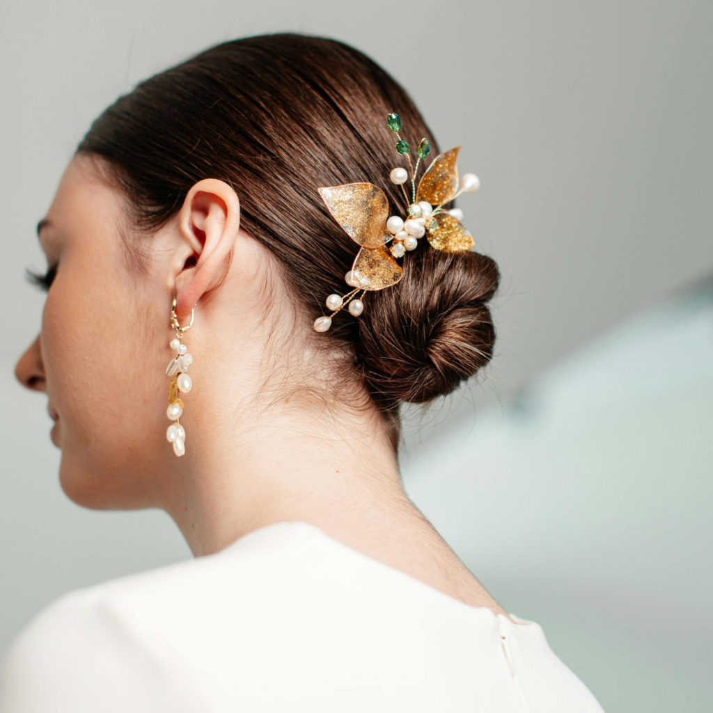 Metallic Hair Accessories for Evening Wear